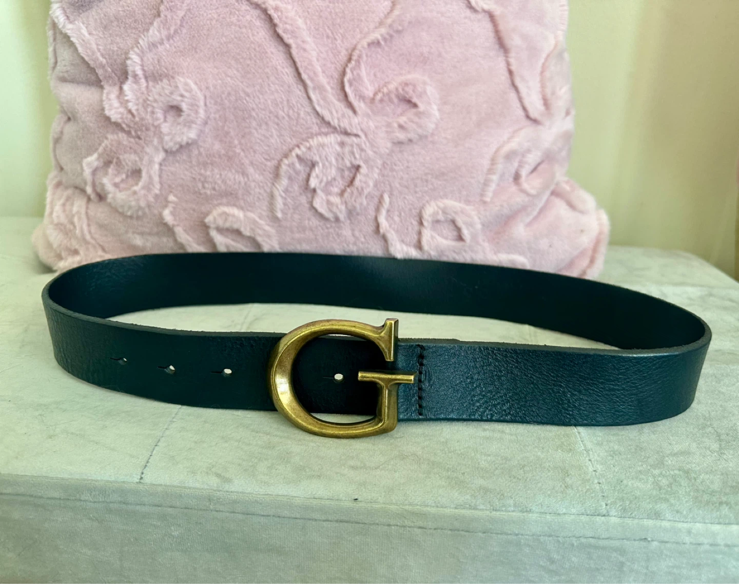 GUESS Black Leather Belt