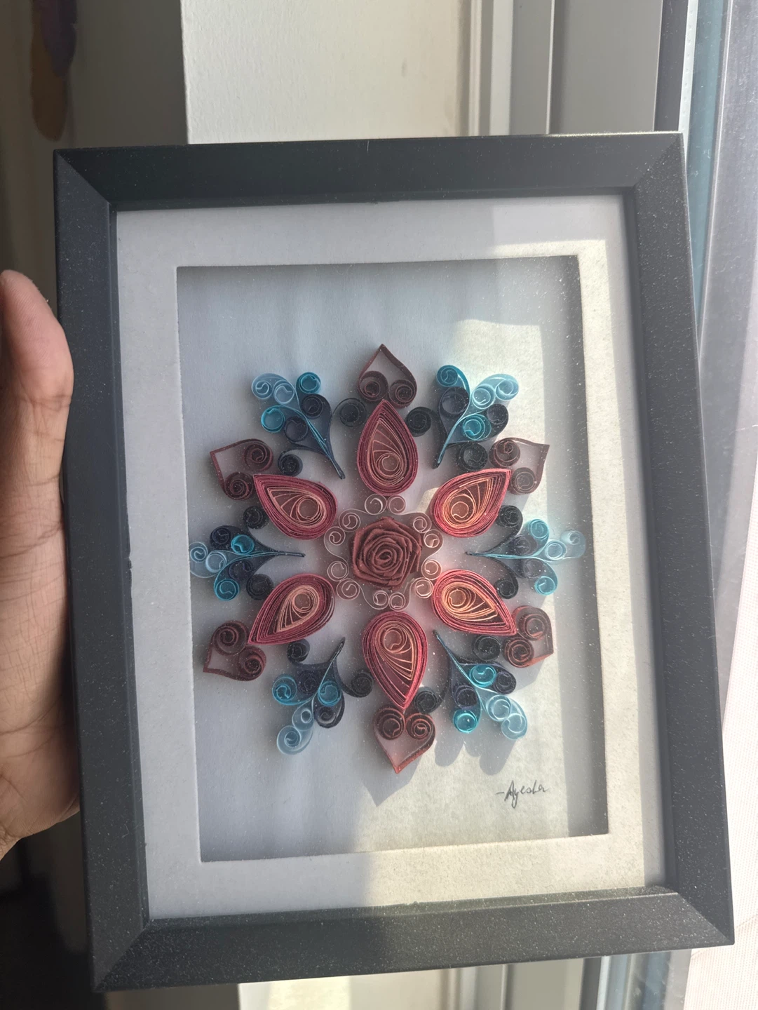 Framed Quilled Paper Art