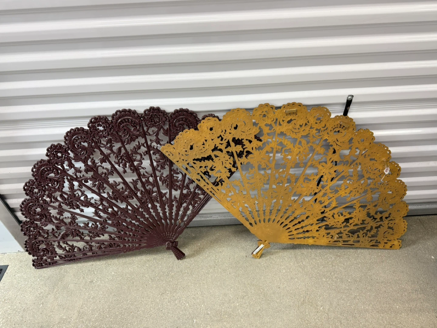 2 Vintage Burwood Homco Asian Wall Plaque Fans - photo 4