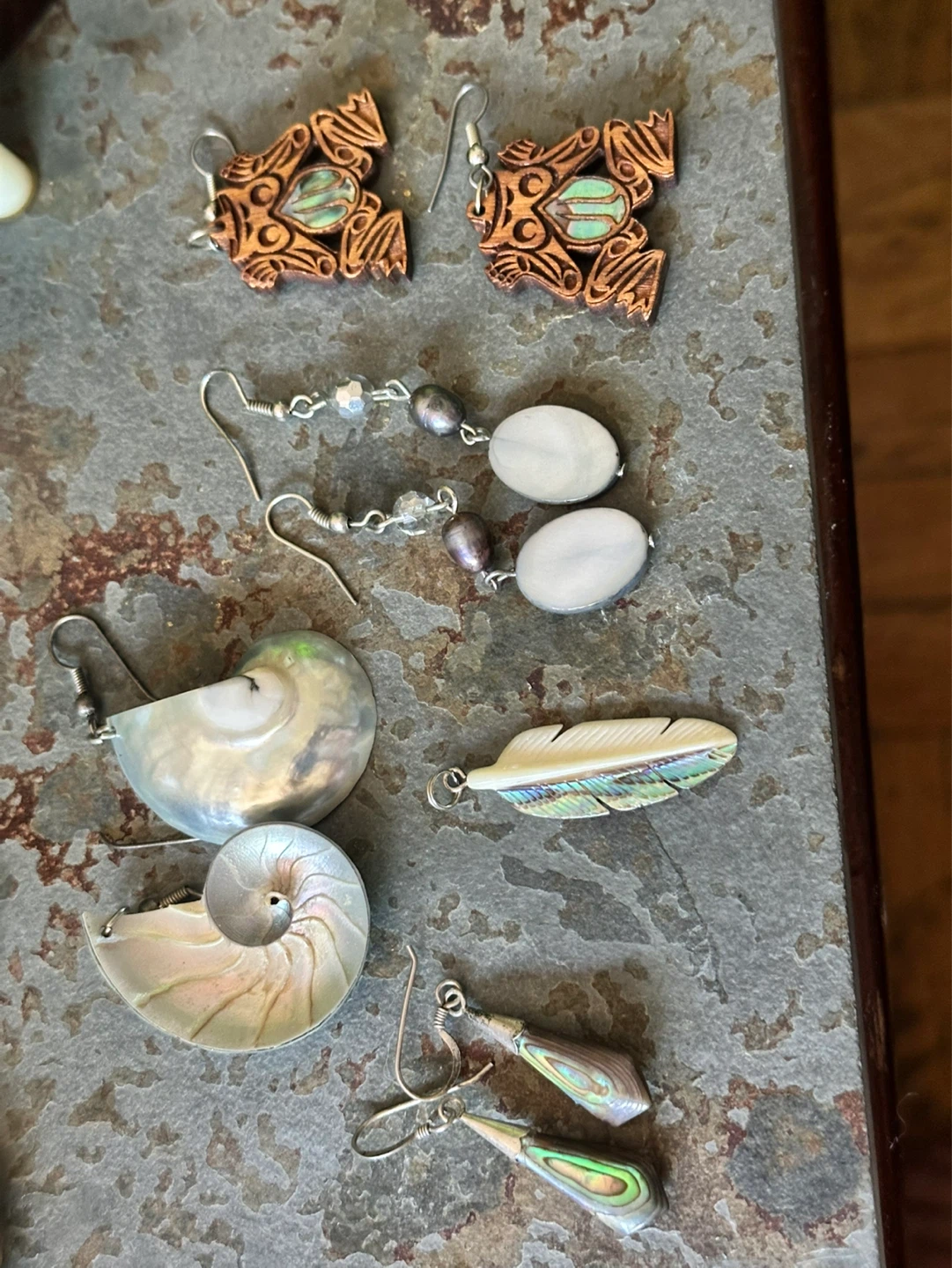 Mother of Pearl and abalone jewelry