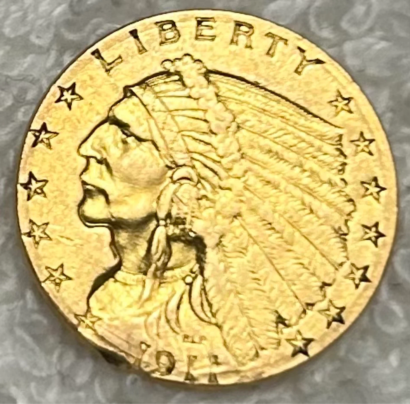 1911 Indian Head $2.50 Gold Quarter Eagle
