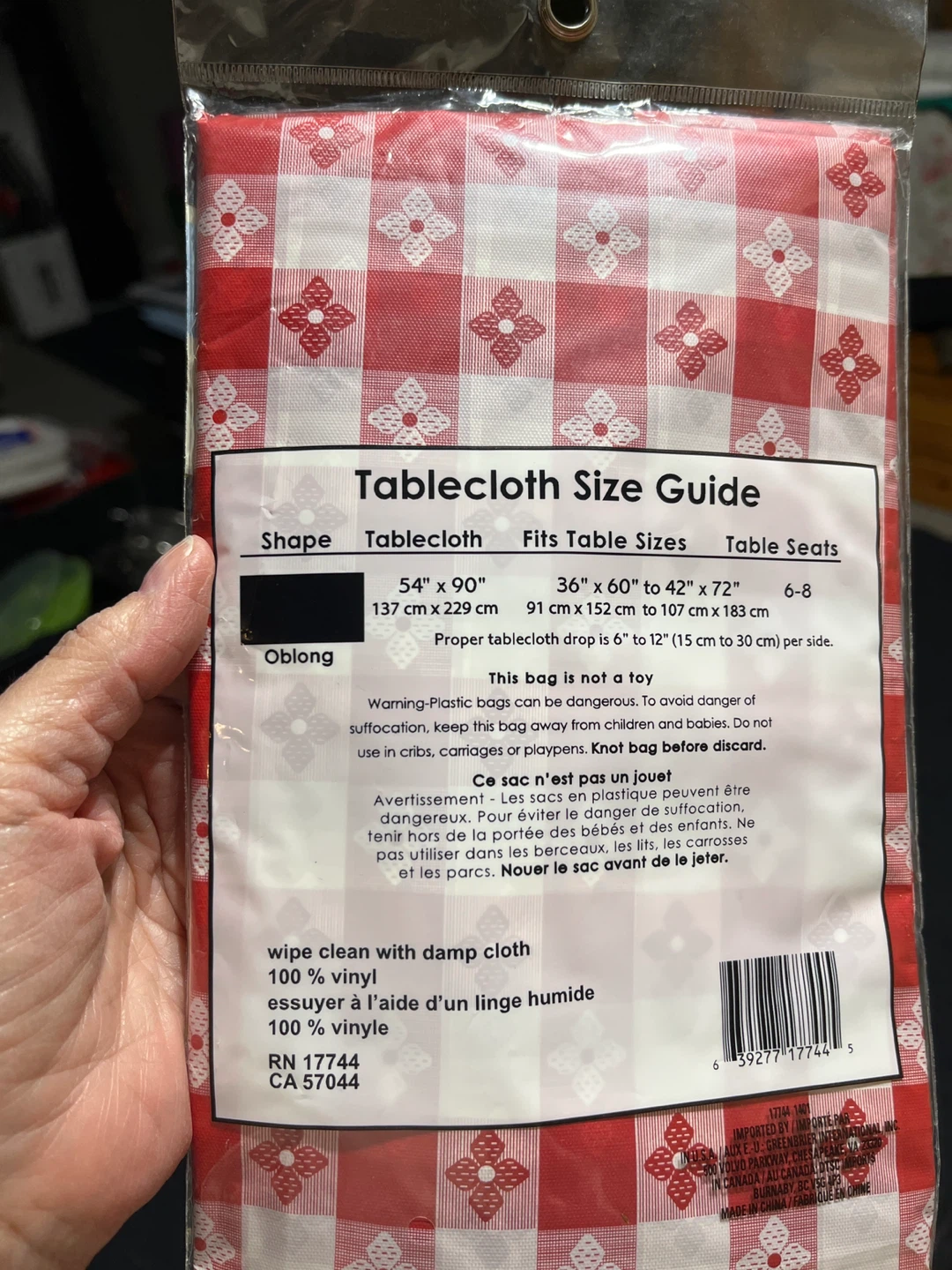 Home Collection Vinyl Tablecloths - Red & Blue Gingham - photo 3