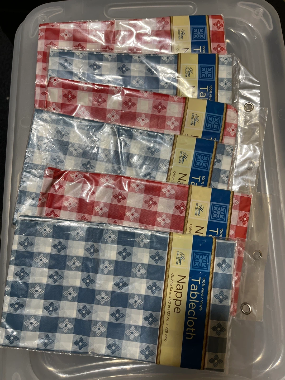 Home Collection Vinyl Tablecloths - Red & Blue Gingham
