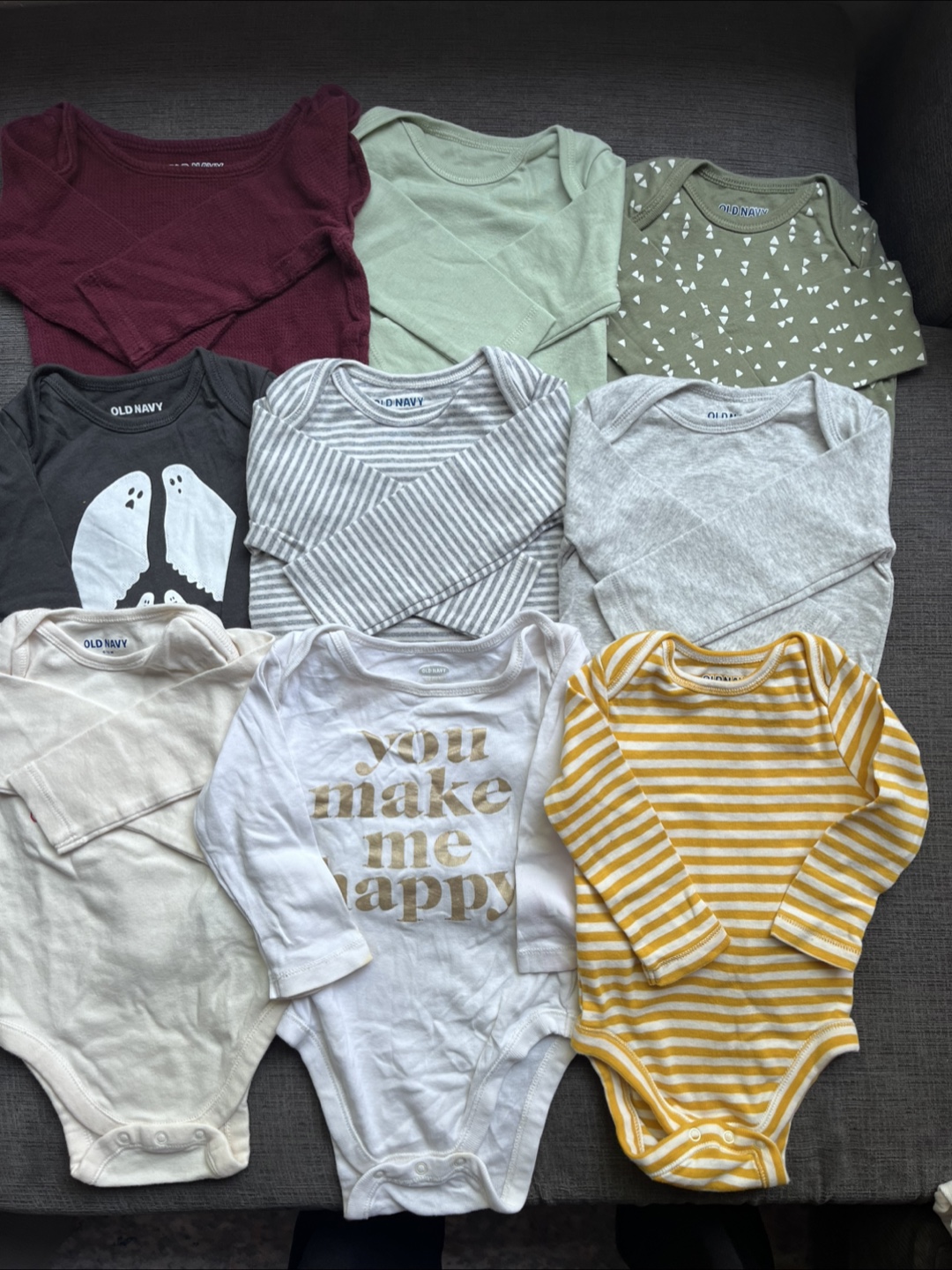 Old Navy 6-12 month long sleeve bodysuits
