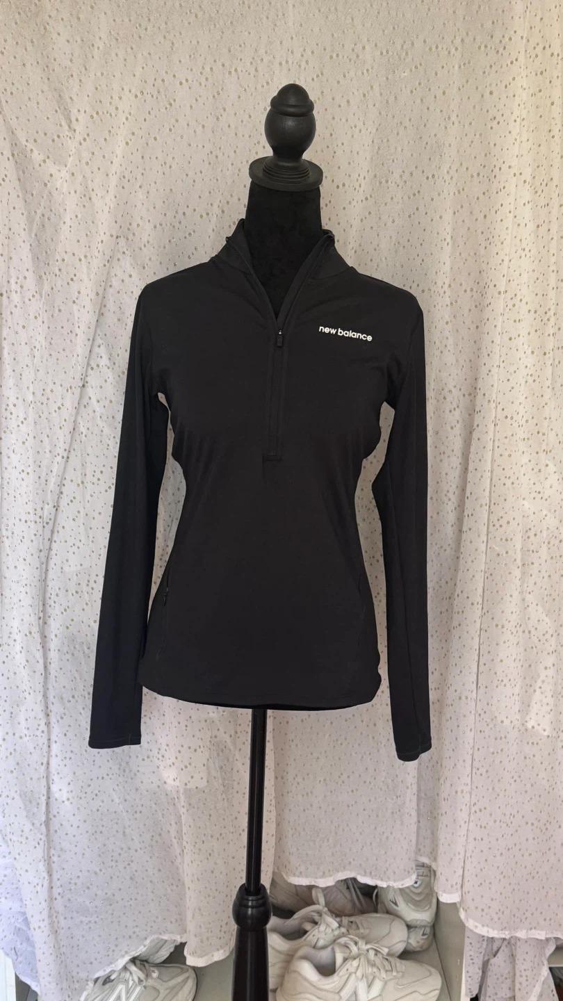 New Balance Black Quarter-Zip Athletic Top