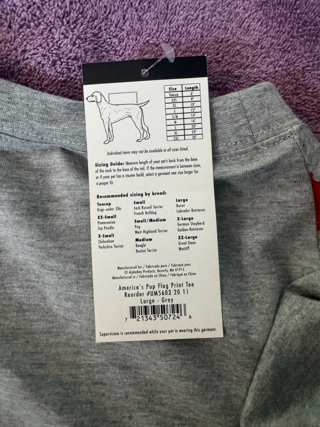 Zack & Zoey America's Pop Flag Print Dog T-Shirt - photo 3