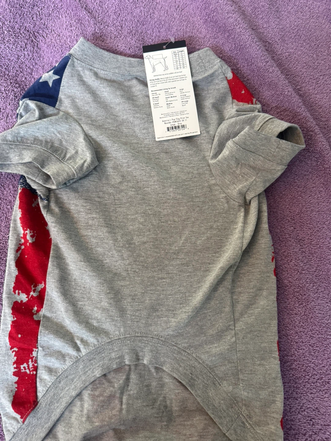 Zack & Zoey America's Pop Flag Print Dog T-Shirt - photo 2