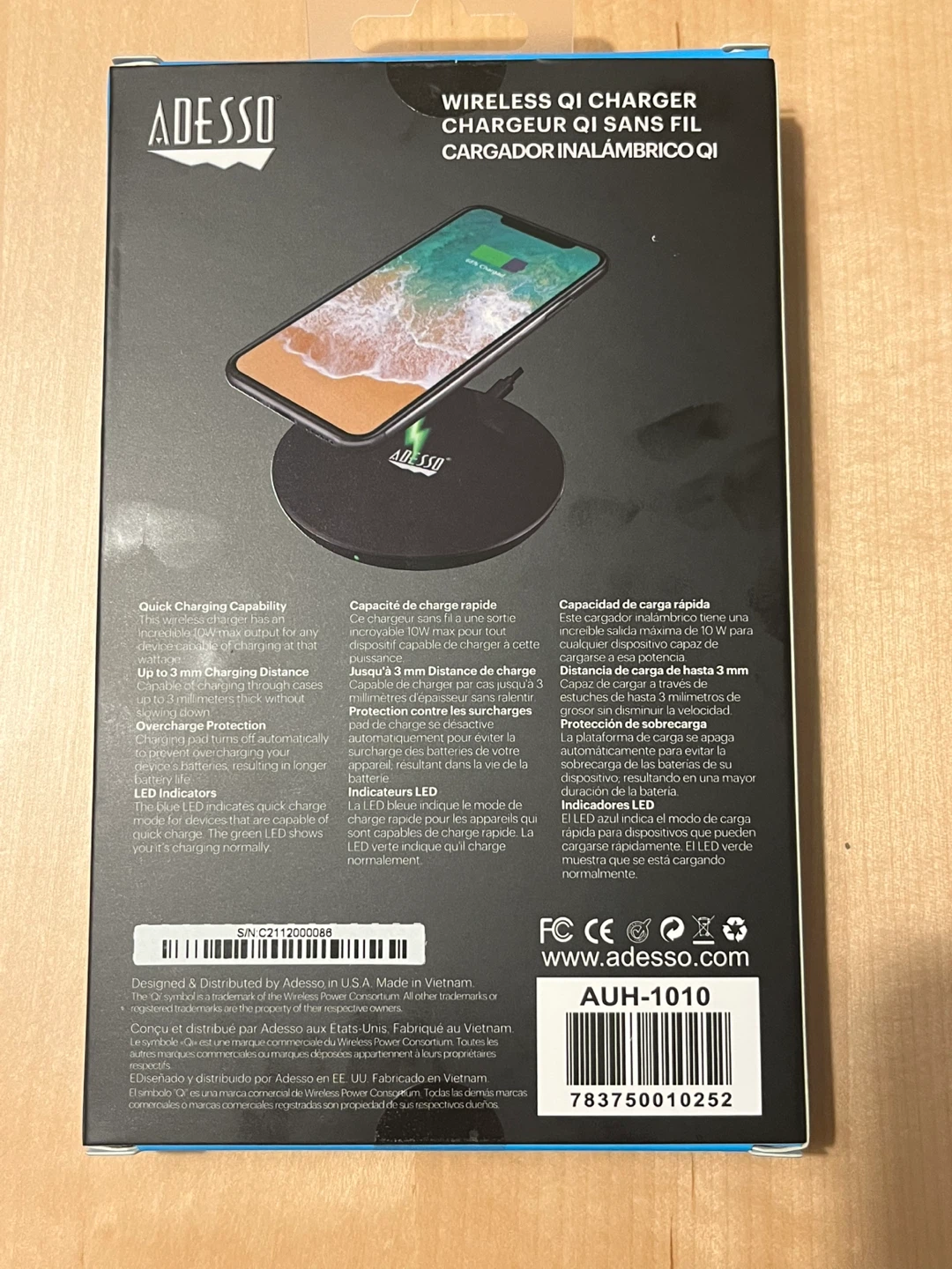 ADESS0 Wireless Qi Charger BNIB - photo 2