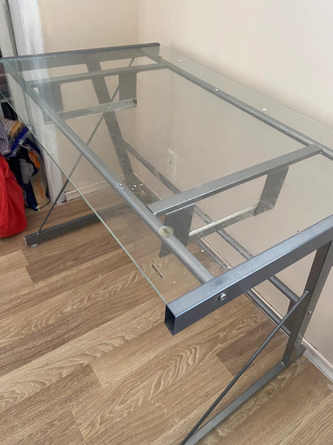 Computer table/ Glass and Metal Desk - photo 3