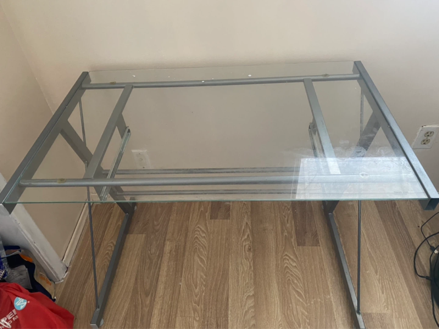 Computer table/ Glass and Metal Desk - photo 2