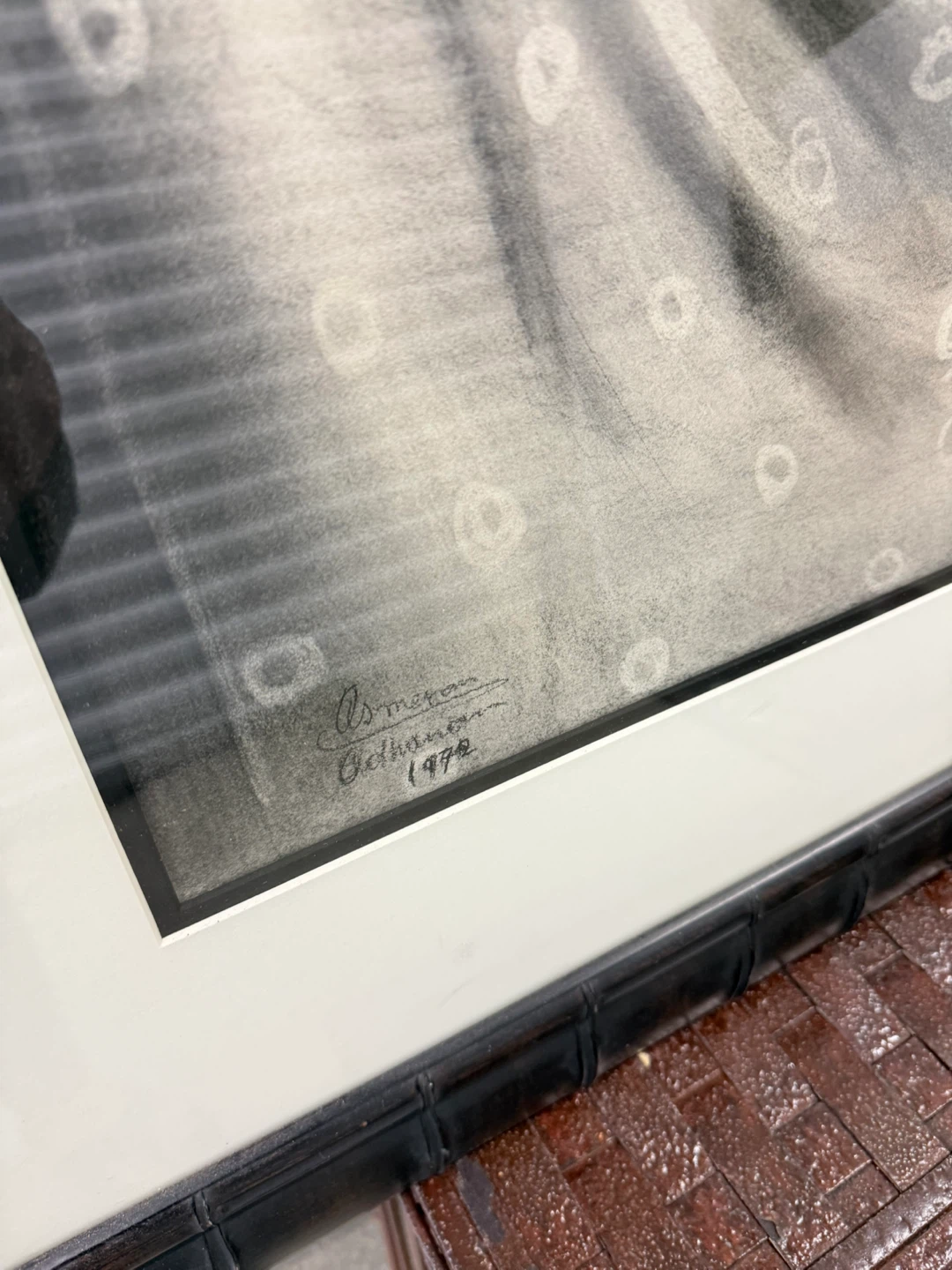 VTG Framed Charcoal Portrait of a Woman, 1972 - photo 4
