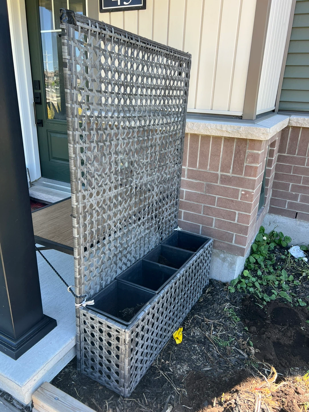 Wicker Planter Screen with 4 Pots - photo 2