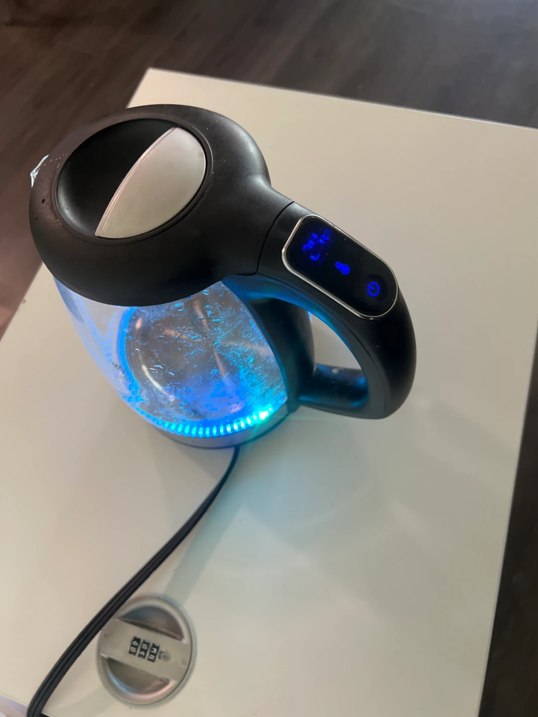 Glass Electric Kettle with Blue LED Light - photo 2