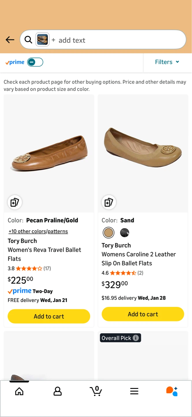 Tory Burch Women's  Flats - Distressed Leather - Gold - Size 9.5