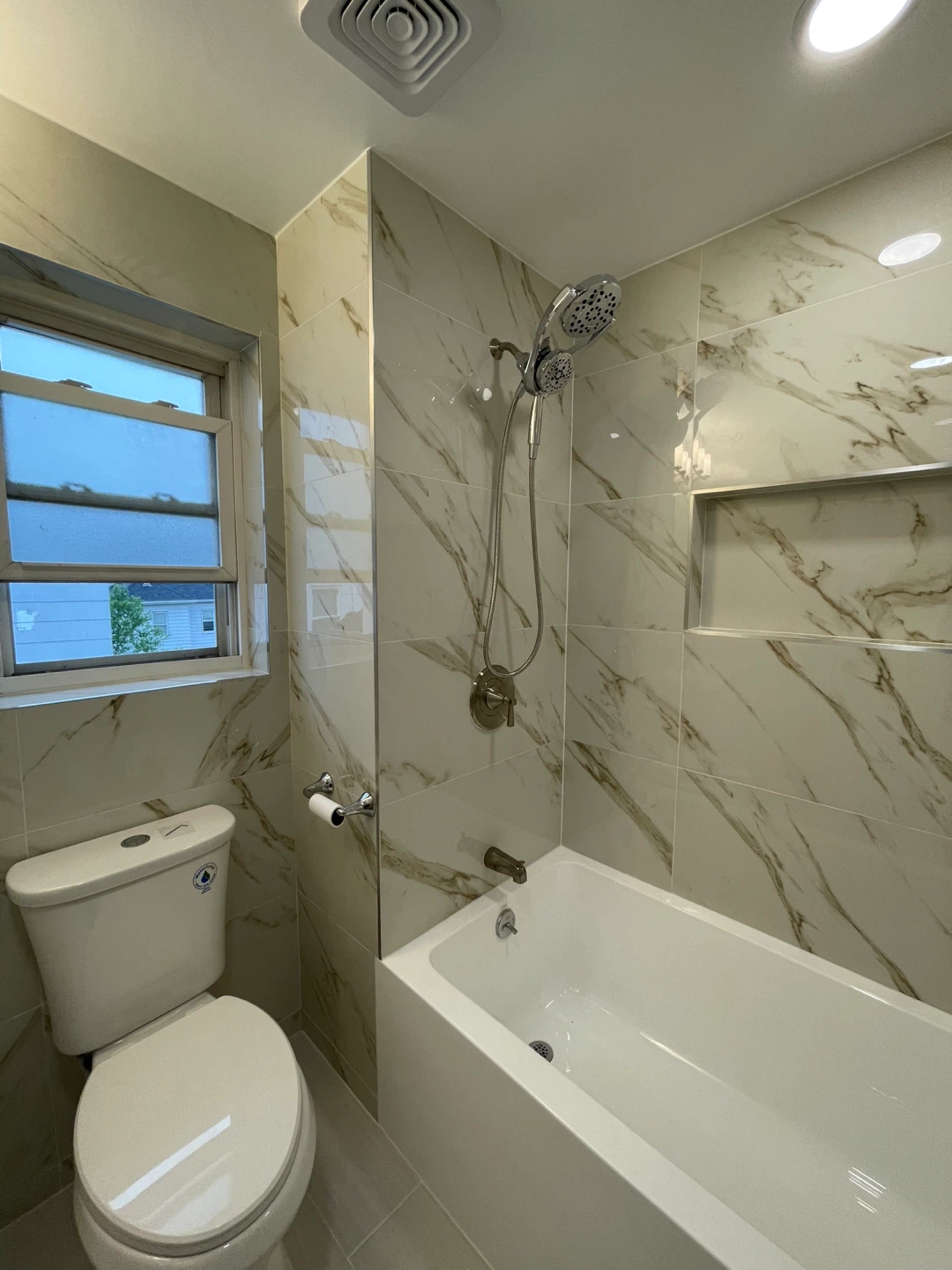 Marble Tile Bathroom Renovation - photo 4