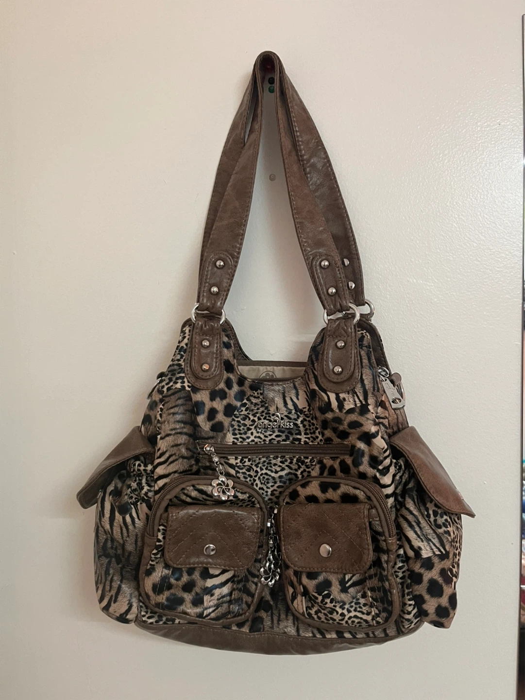 Angel Kiss Shoulder Bag - Leopard & Tiger Print