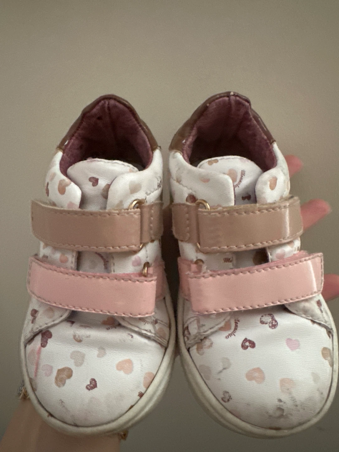 Monnalisa Shoes - White Teddy Bear & Hearts Toddler Size 8 - photo 2