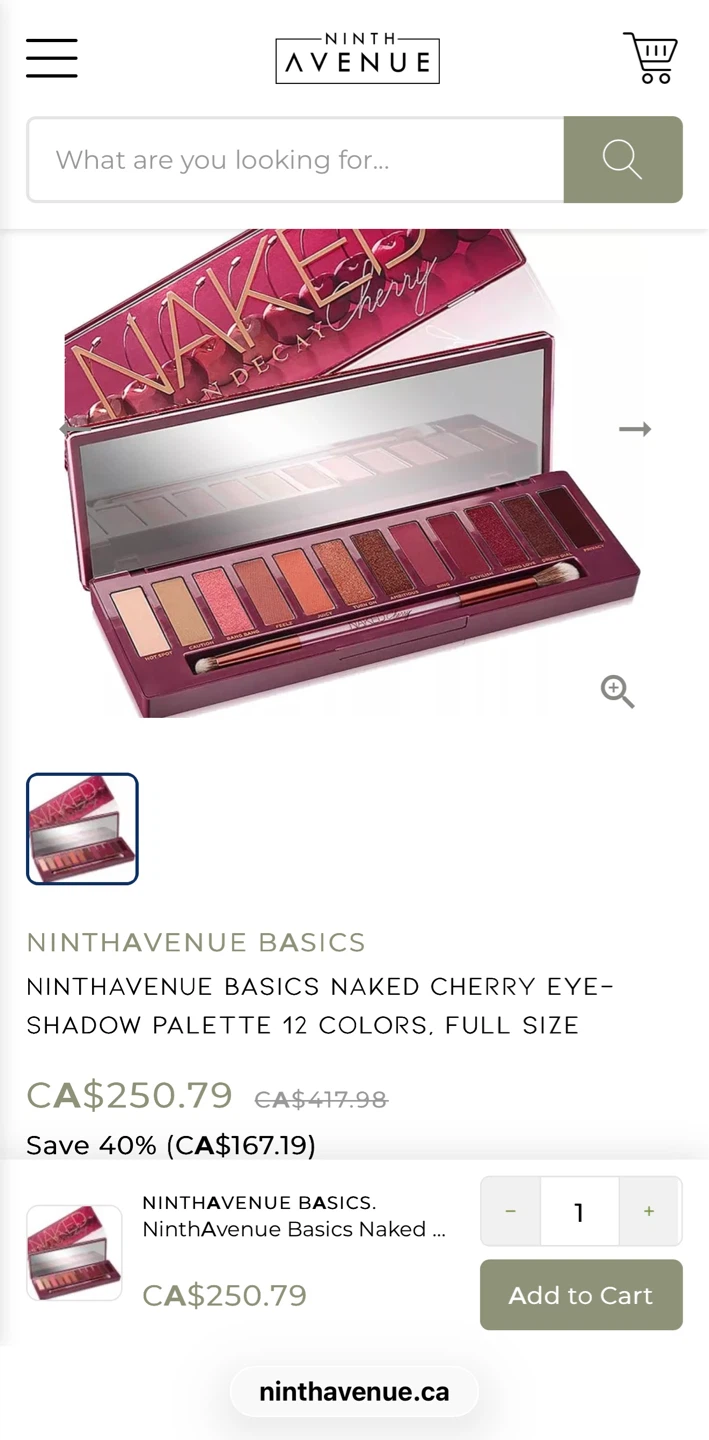 Brand new Urban Decay Naked Cherry Eyeshadow Palette