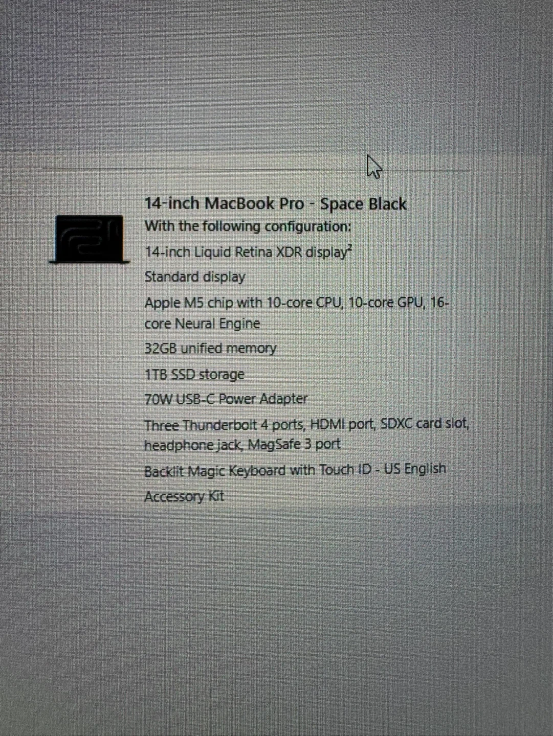 Apple 14-inch MacBook Pro Space black - unopened - photo 3