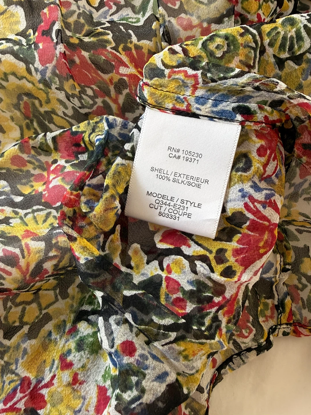 Equipment Femme Floral Silk Button-Up Shirt Size S - photo 4