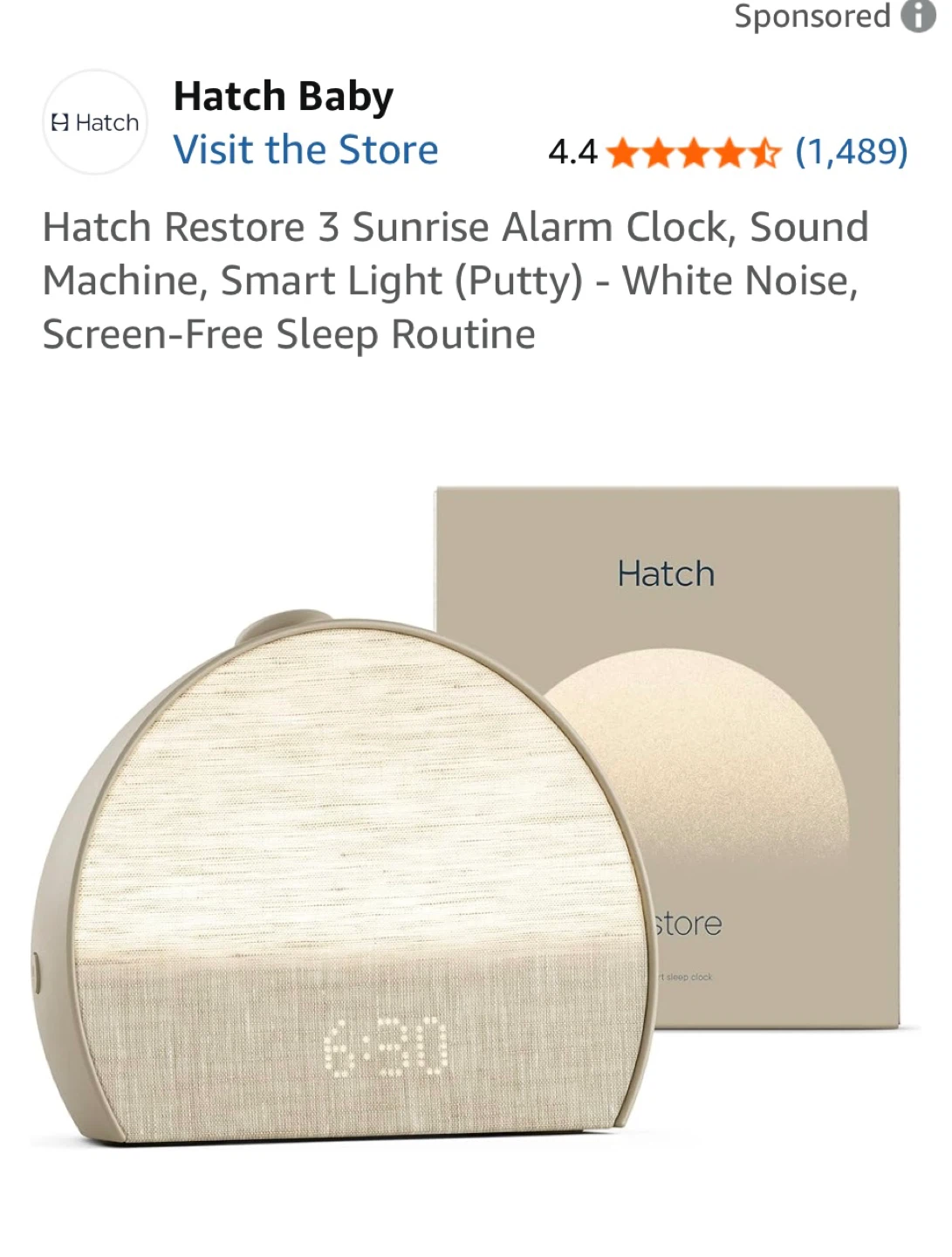 Hatch Restore 3 Sunrise alarm clock - photo 2