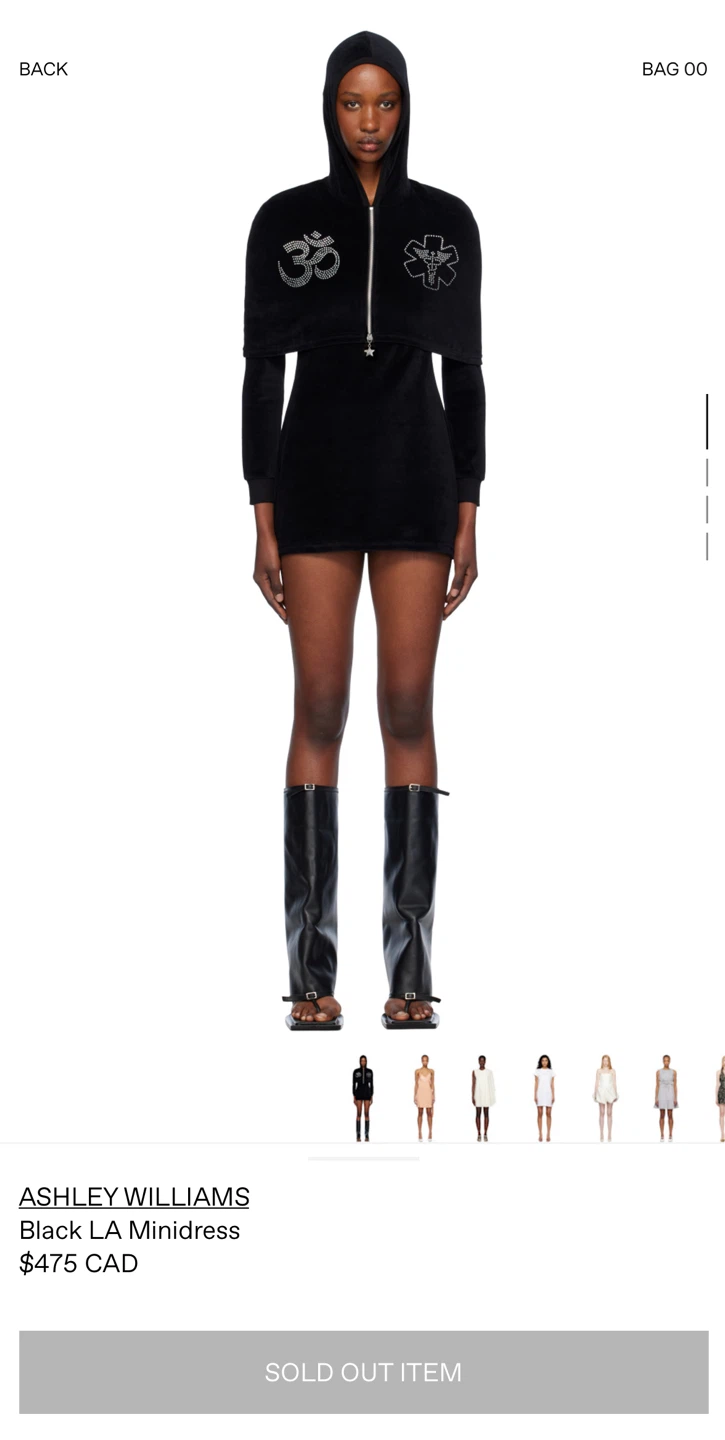 ASHLEY WILLIAMS Black LA Minidress