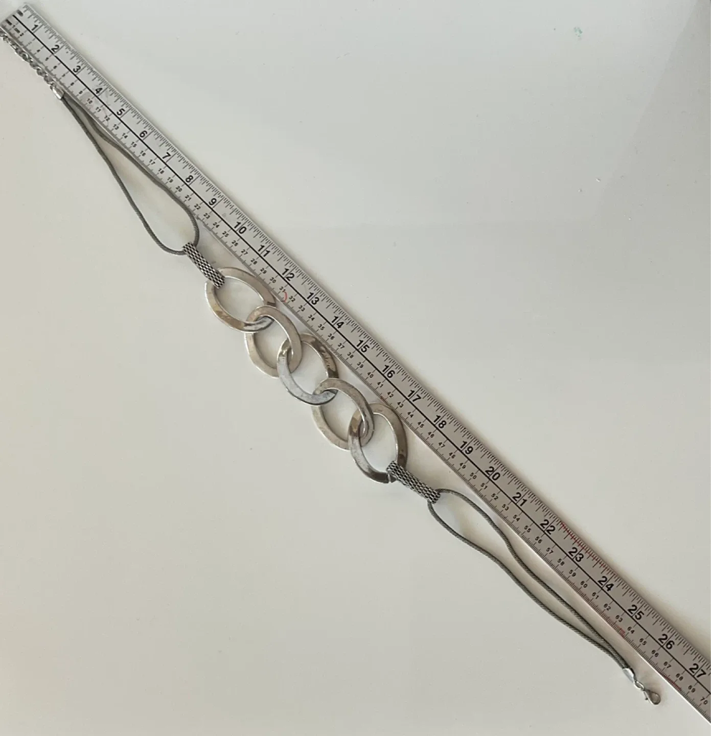 Silver Tone Chunky Link Necklace - photo 3
