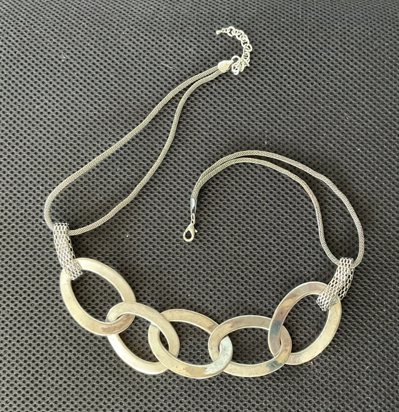 Silver Tone Chunky Link Necklace - photo 4