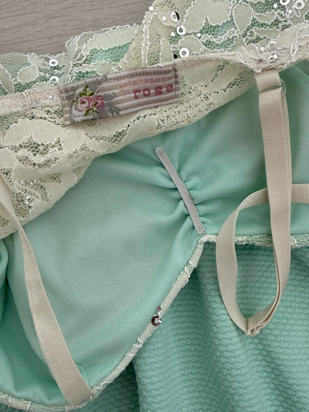 Mint Green Lace Sequin Dress - photo 3