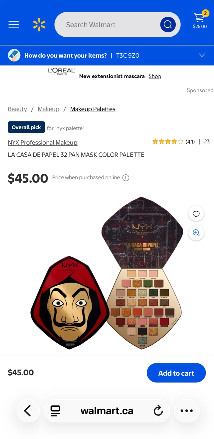 Brand new money heist NYX  La Casa de Papel Palette