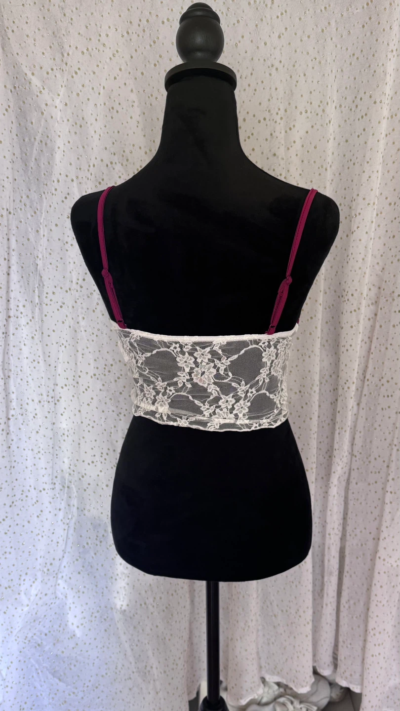 SHEIN Cute Lace Red Camisole - photo 2