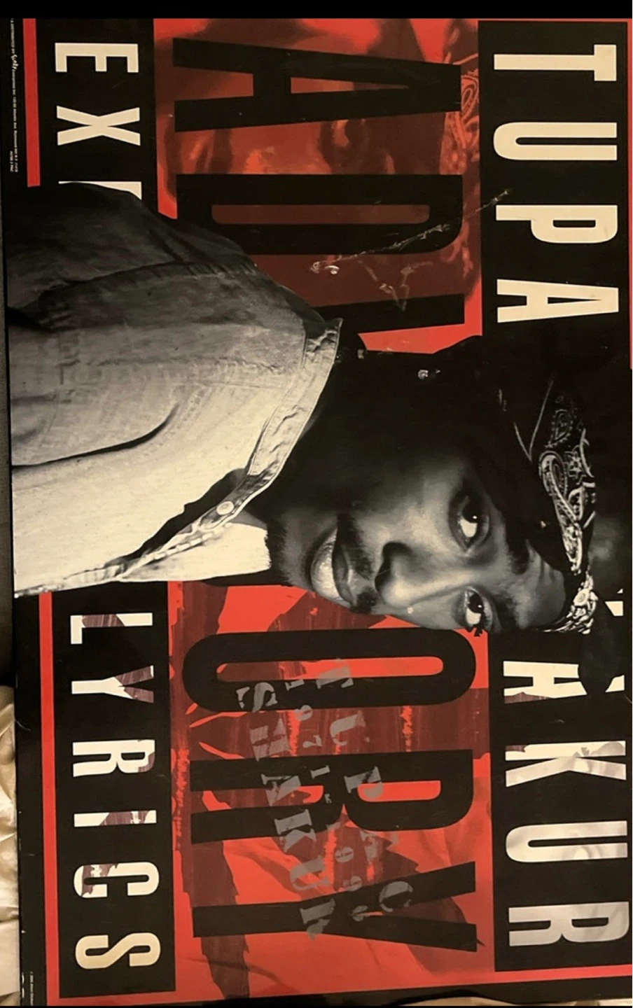 Tupac Shakur 'Outlawz' Lyrics Poster