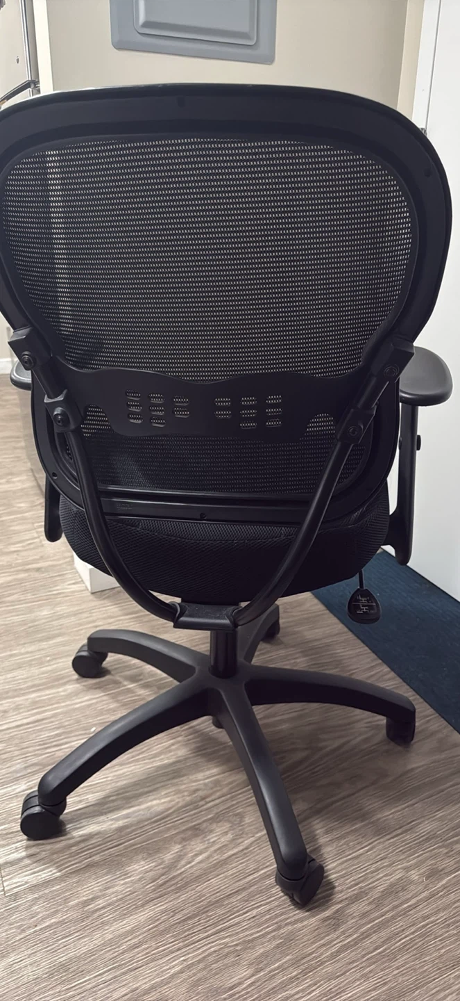 DESK and Black Mesh Office Chair - photo 2