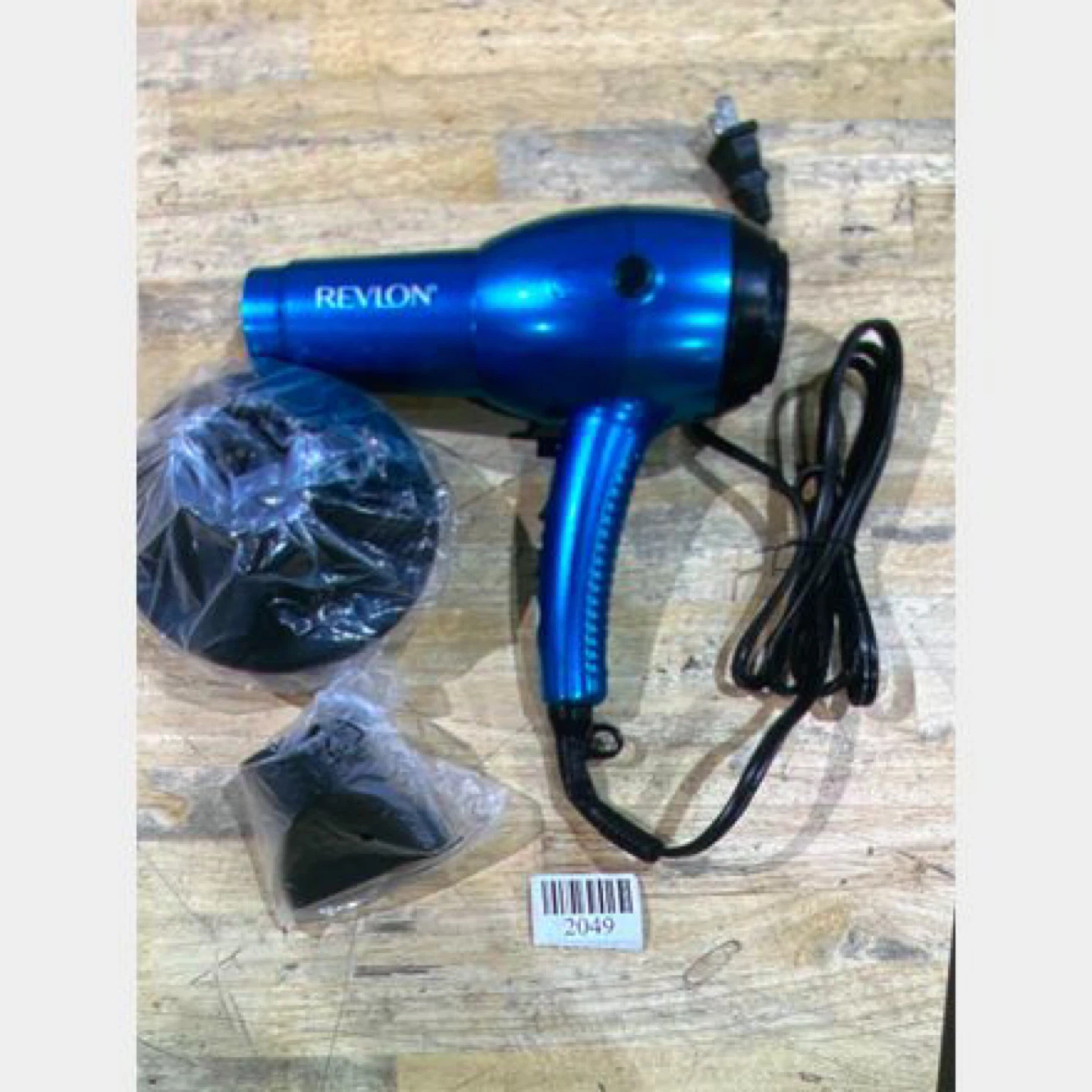 Free delivery Revlon Blue Hair Dryer with Attachments