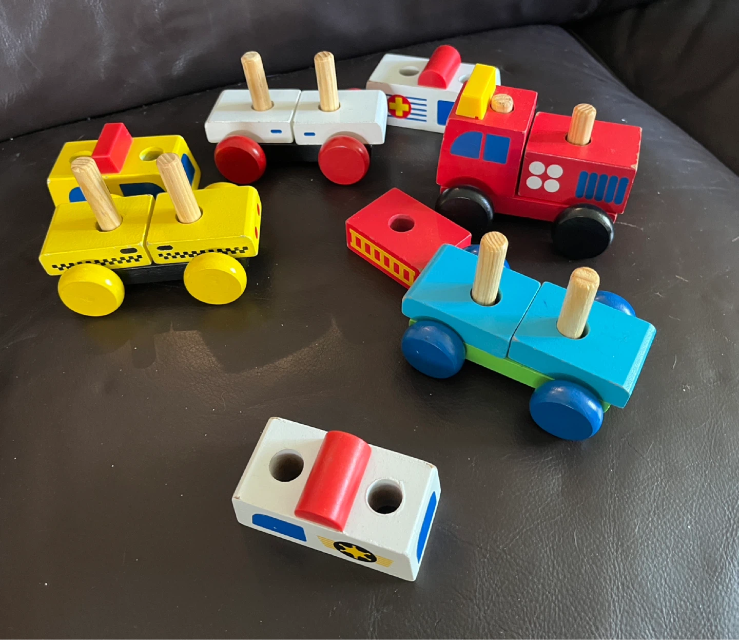 Wooden Building Block Toy Vehicles Set - photo 2
