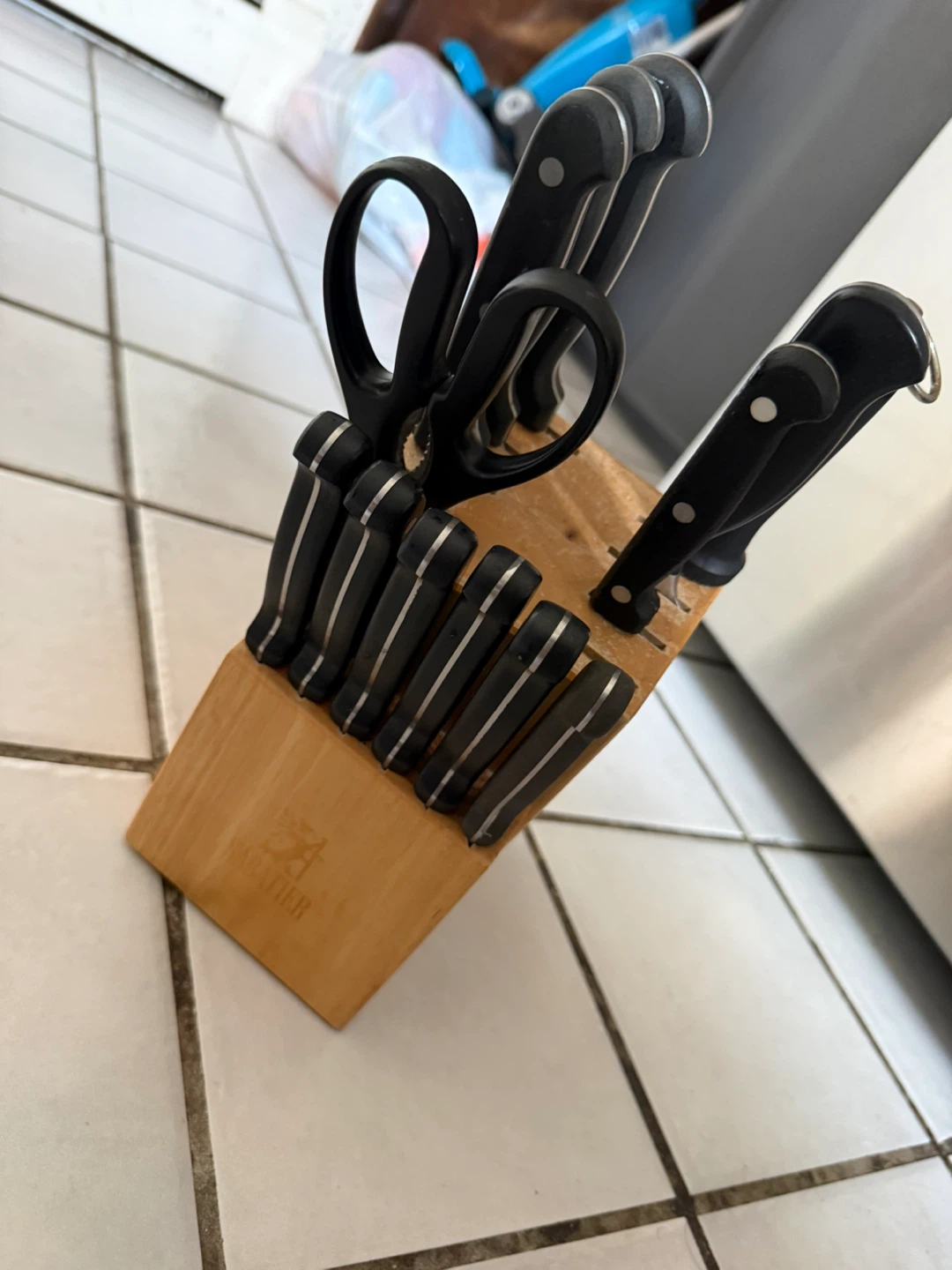 Kitchen Knife Set with Wooden Block