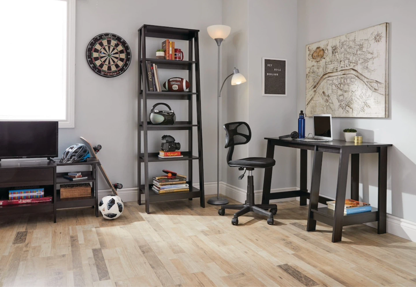 Trestle TV Stand & Media Storage Console Cabinet - photo 4