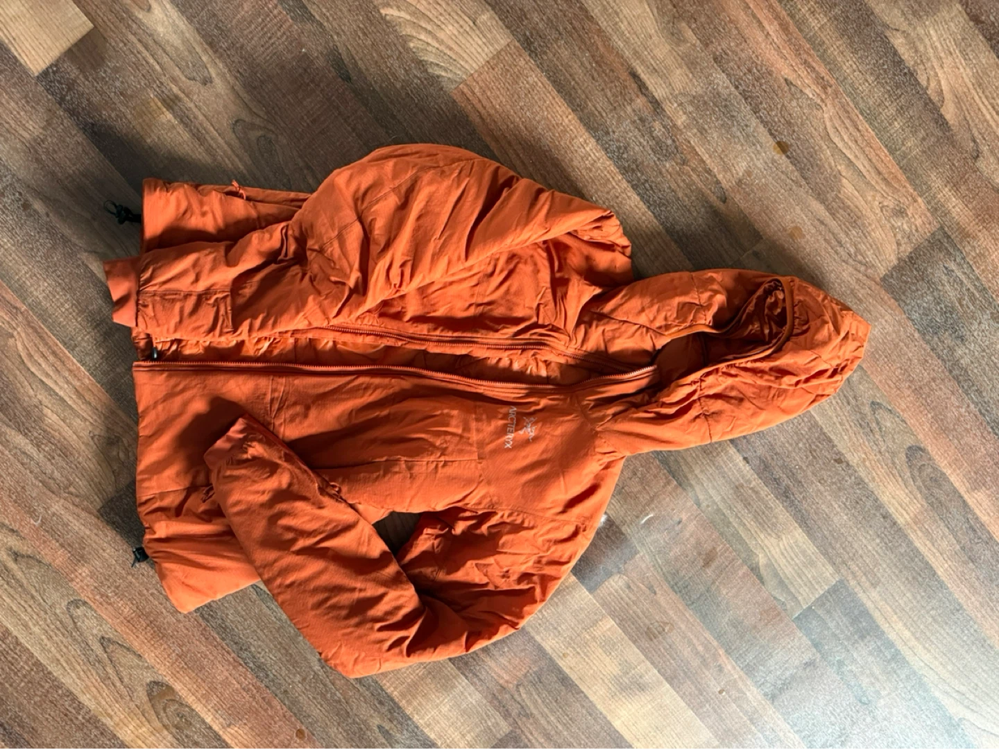 Arc'teryx Orange Insulated Hooded Jacket