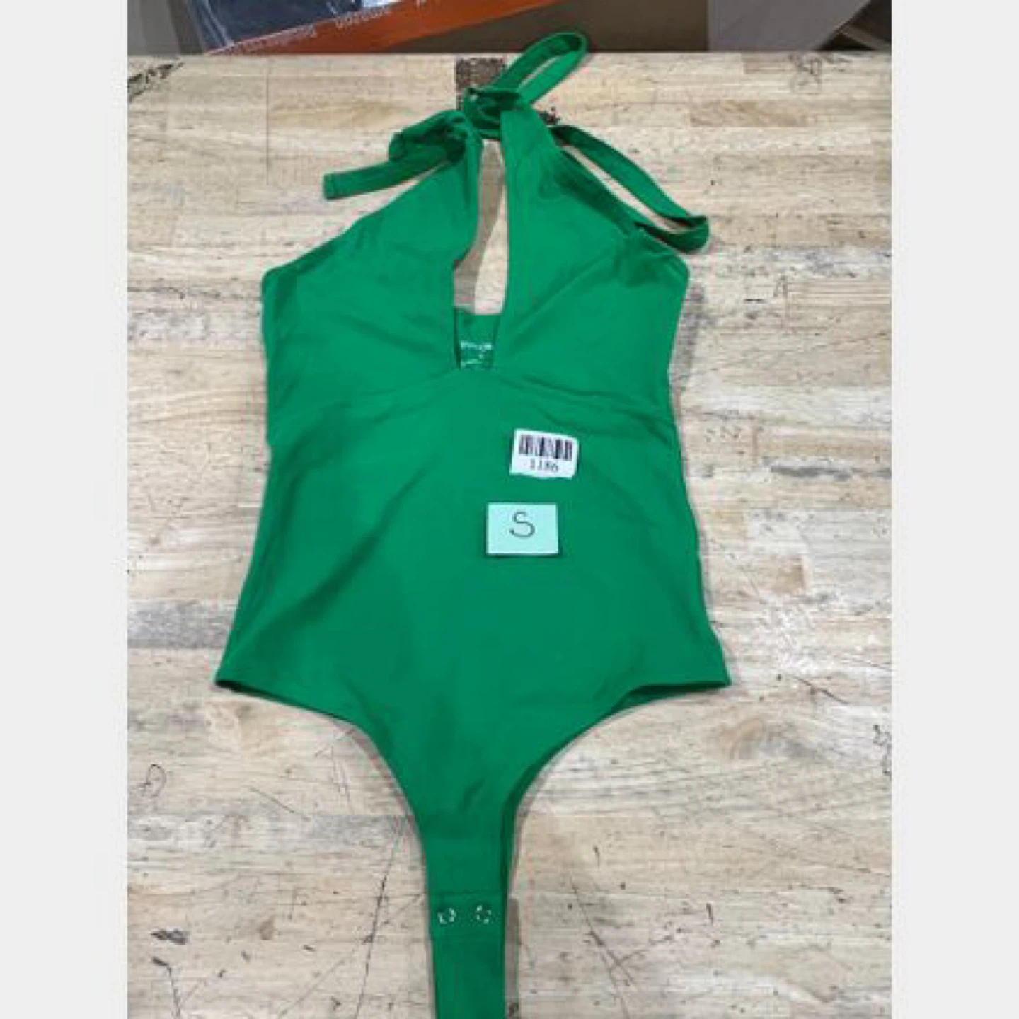 Free delivery Green Halterneck Bodysuit - Size S