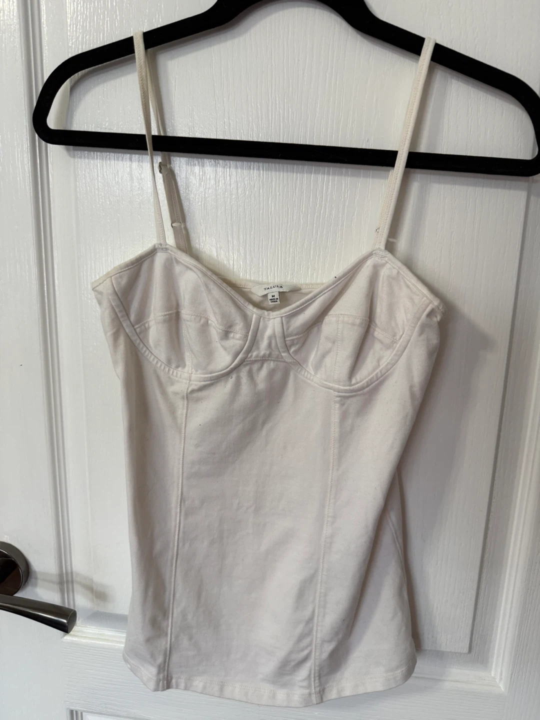 Talula White Corset Style Tank Top - Size M