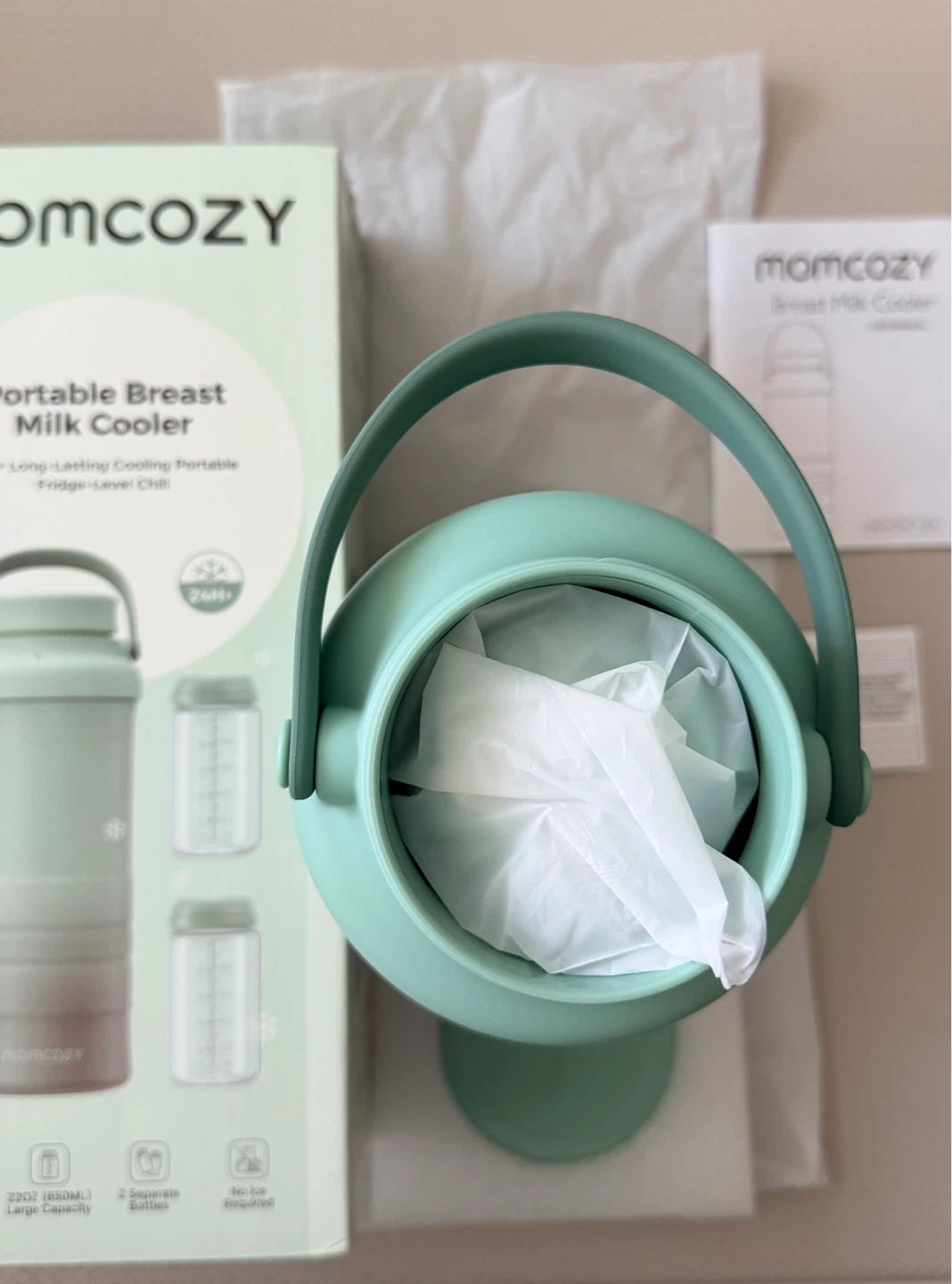Momcozy Portable Breast Milk Cooler 22oz Green - photo 3