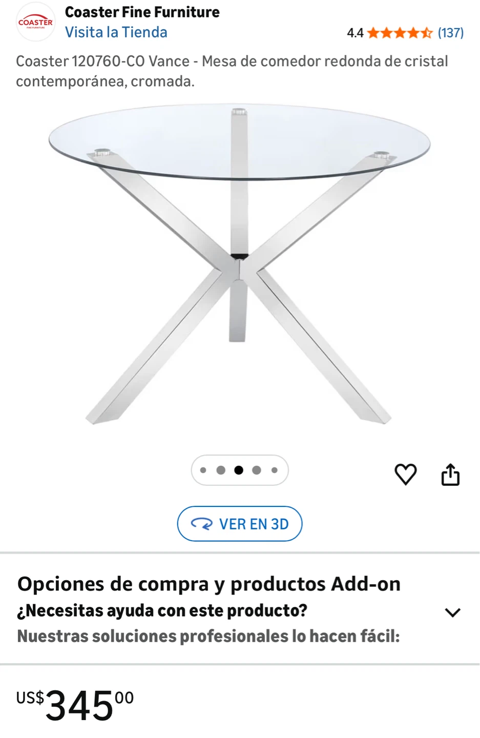 Dining Table with Glass Top and 4 Chairs by Coaster Furniture - photo 5