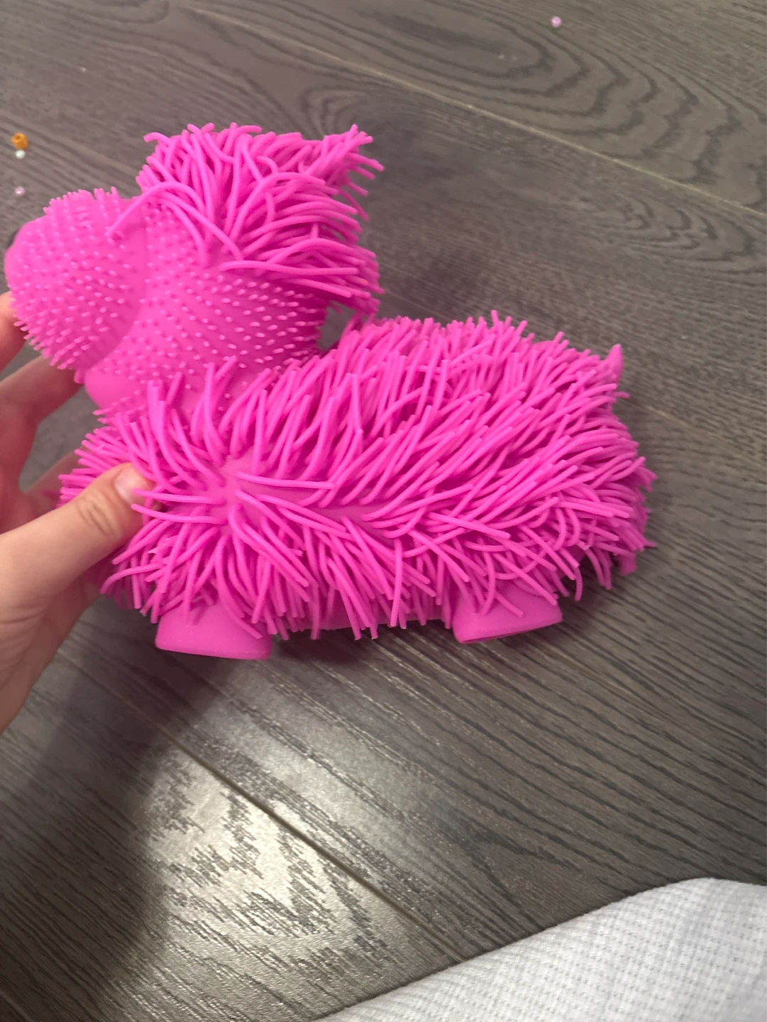 Bright Pink Fuzzy Stress Ball Toy - photo 2