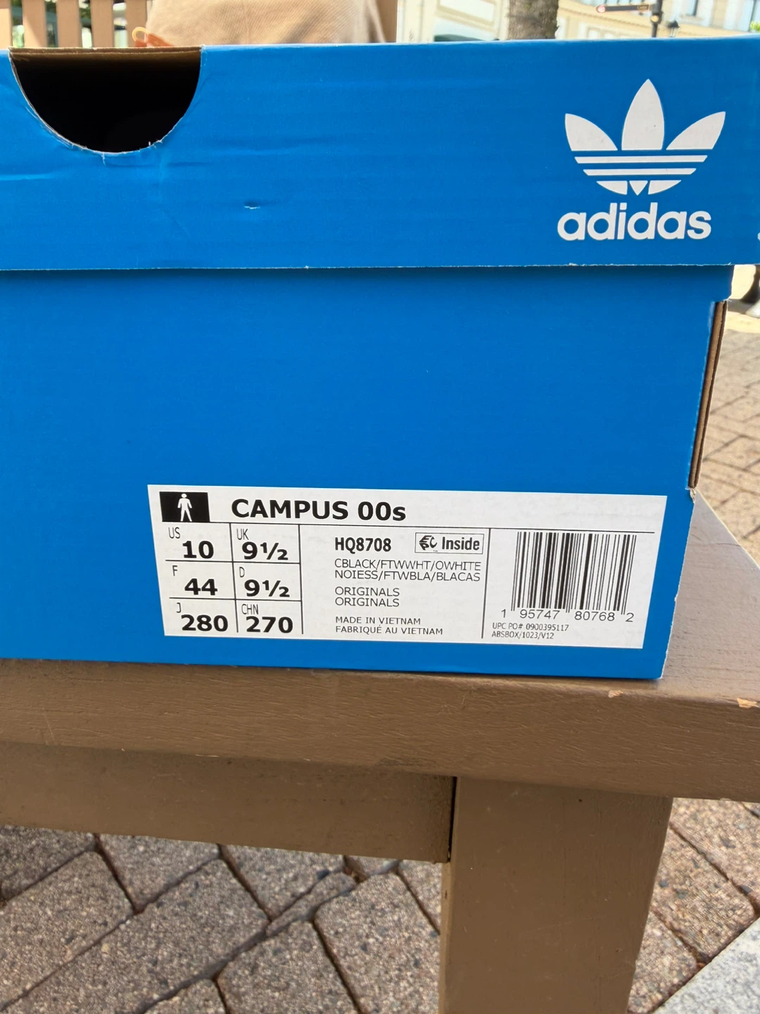 ADIDAS CAMPUS BLACK AND WHITE SIZE 10 - photo 4