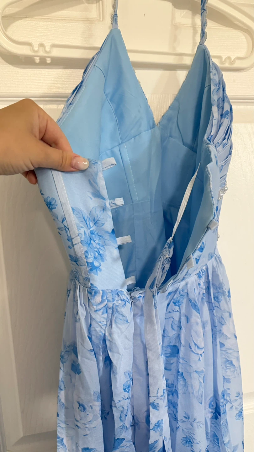 Floral Maxi Dress with Pearl  and corset - photo 4
