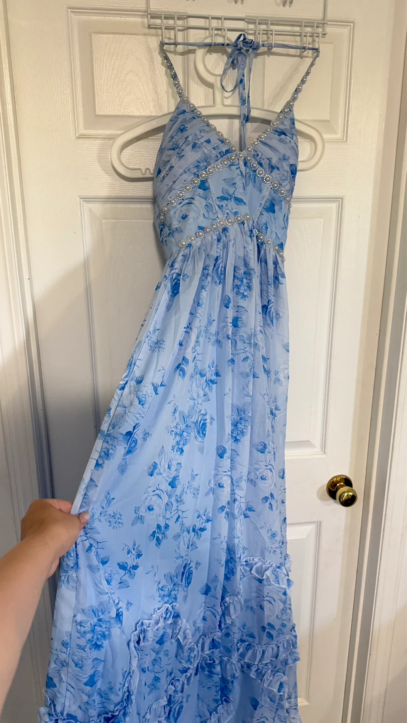 Floral Maxi Dress with Pearl  and corset - photo 2