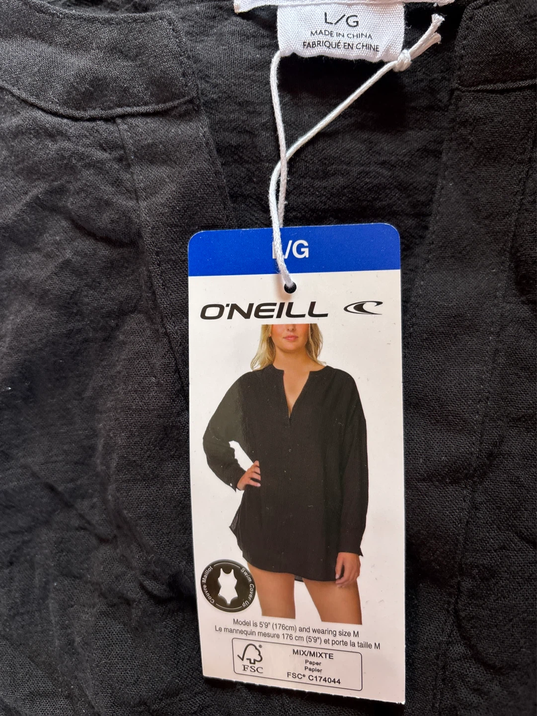 O'Neill Black Cover-Up Shirt L/G - photo 2