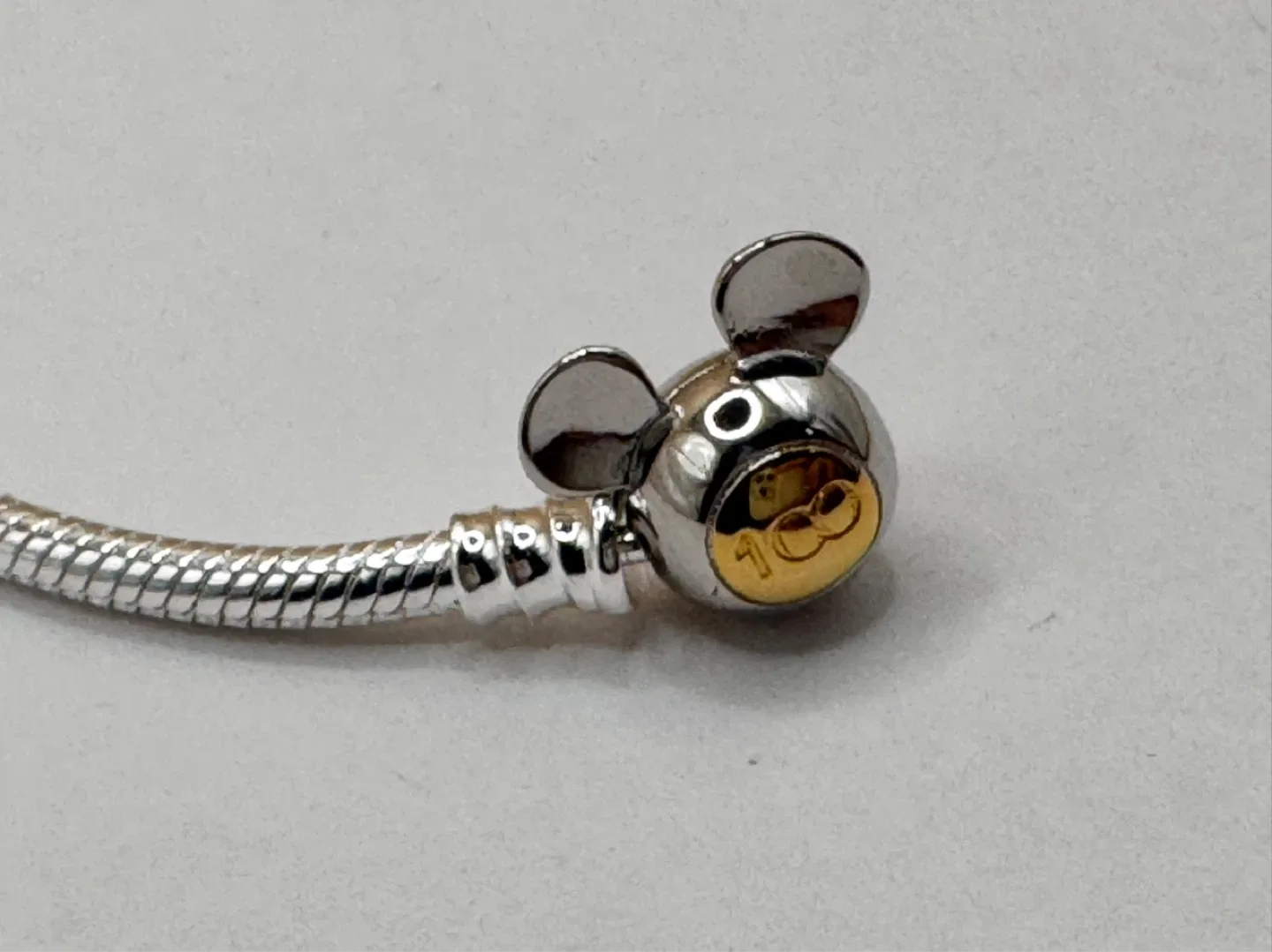 Sterling Silver 925 Mickey Mouse Charm Bracelet - photo 4
