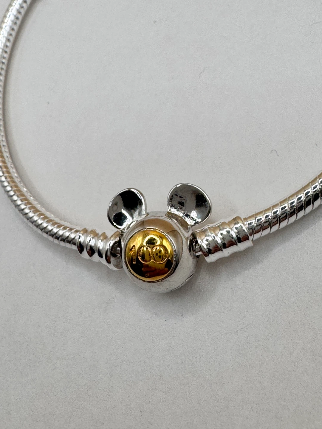 Sterling Silver 925 Mickey Mouse Charm Bracelet