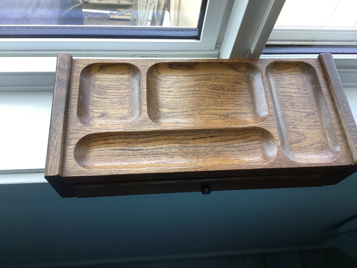 Wooden Desk Organizer with Drawer - photo 2